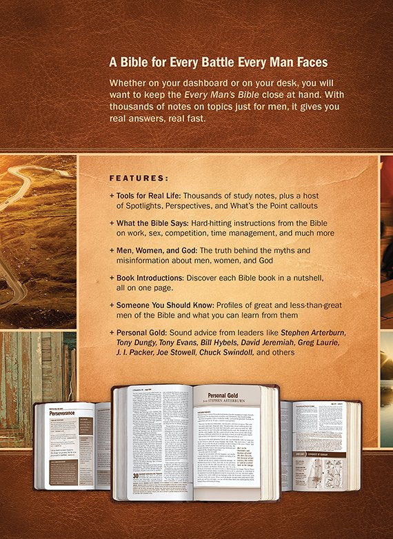 NIV Every Man's Bible, Large-Print; Imitation leather, Black & Brown