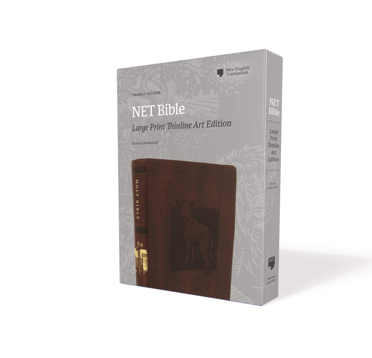 NET Bible, Thinline Art Edition, Large Print, Leathersoft, Brown, Comfort Print: Holy Bible