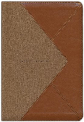 NLT Large Print Thinline Reference Zipper Bible, Filament Enabled Edition (LeatherLike, Messenger Stone & Camel , Indexed)