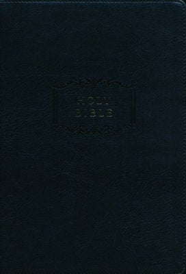 KJV Center-Column Reference Bible, Comfort Print--soft leather-look, black