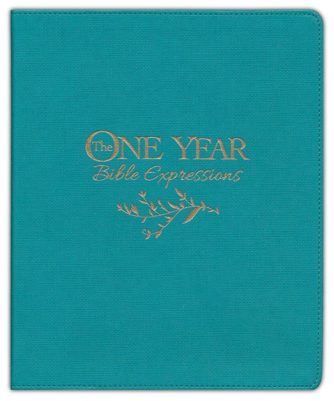 The One Year Bible Expressions, Soft imitation leather, Tidewater Teal