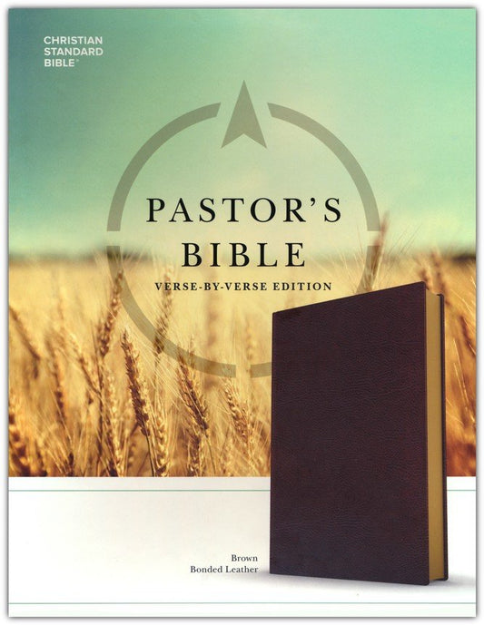 CSB Verse-by-Verse Pastor's Bible--bonded leather brown