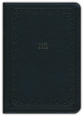 NKJV Compact Paragraph-Style Reference Bible, Comfort Print--soft leather-look, black