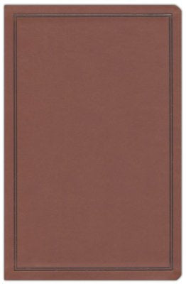 CSB Deluxe Gift Bible--soft leather-look, brown