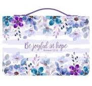 Be Joyful in Hope Bible Cover Violet XL