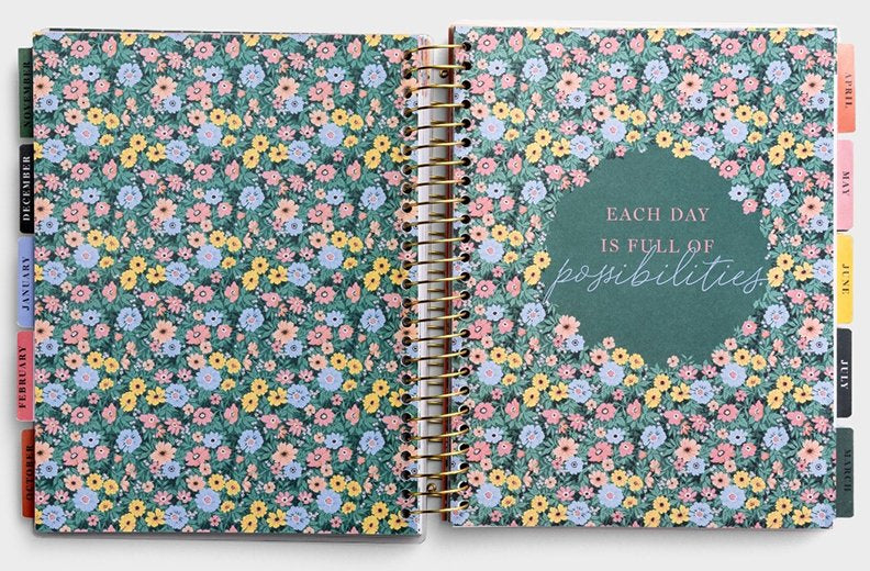 2025 Beautiful & Abundant Floral 18-Month Agenda Planner