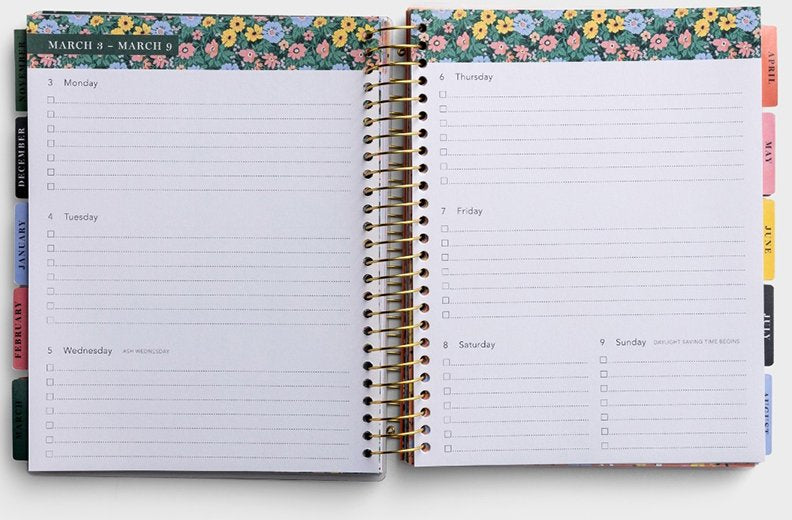 2025 Beautiful & Abundant Floral 18-Month Agenda Planner