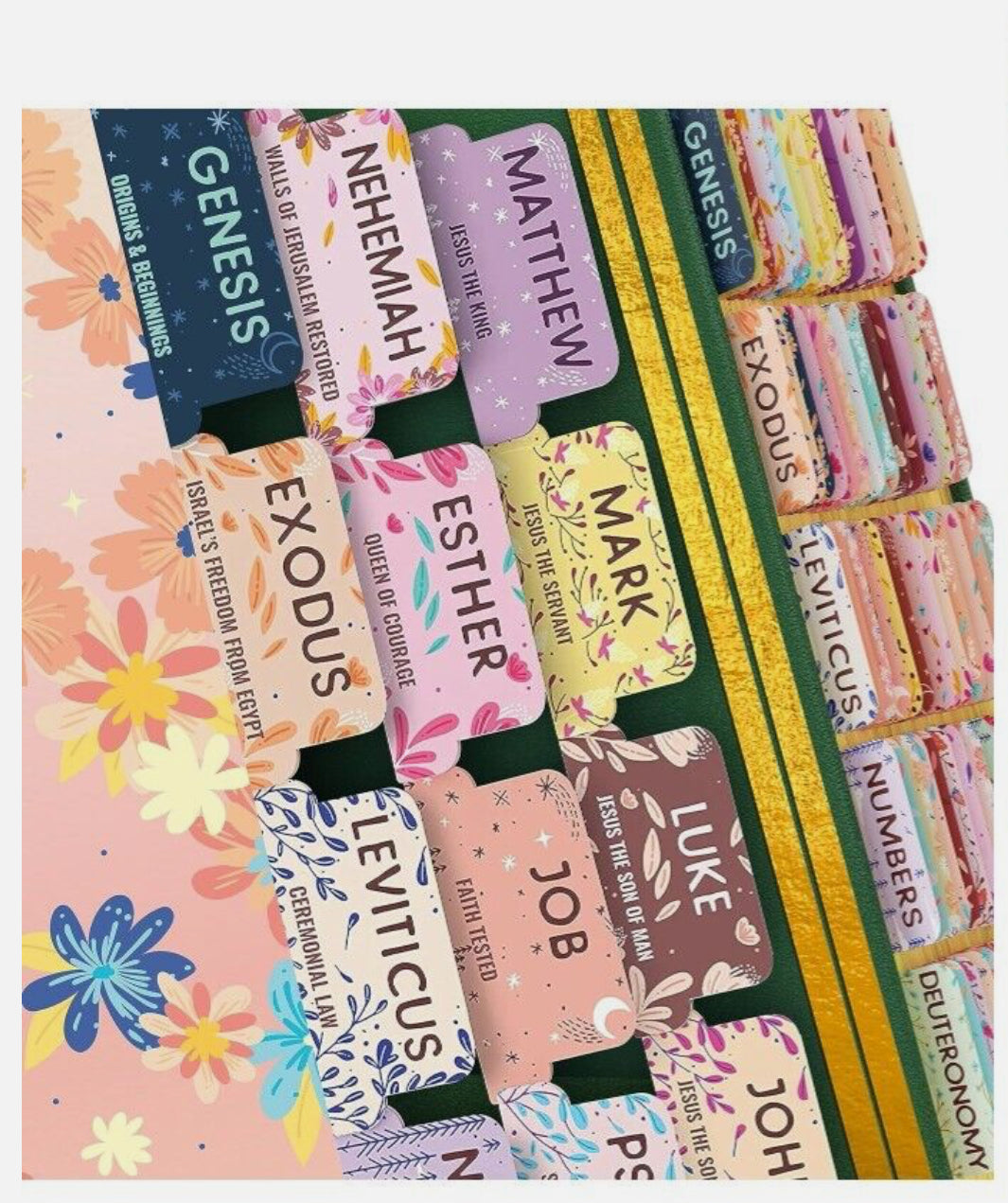 Bible Tabs Pastel Bloom,Bible Index Tabs