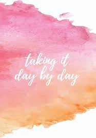 Taking it day by day - A Grief Journal: A bereavement diary and remembrance notebook for women to help you work through grief, loss and anxiety / Pink ... watercolor edition (Healing after loss