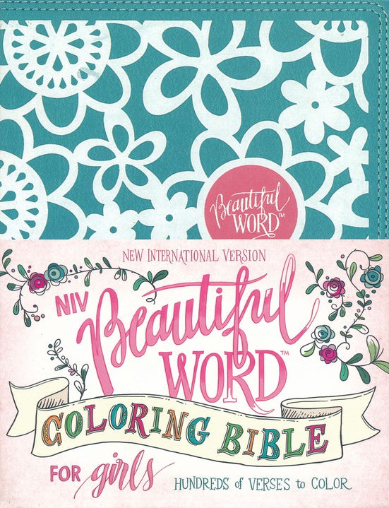 NIV Beautiful Word Coloring Bible for Girls Teal, Imitation Leather