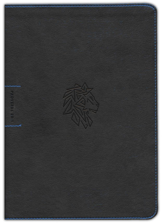 NLT Courage For Life Study Bible for Men, Filament-Enabled Edition--soft leather-look, onyx lion