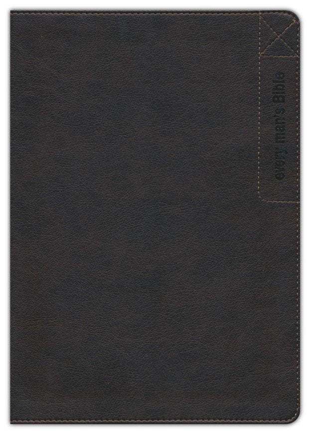 NLT Every Man's Large-Print Bible, Deluxe Explorer Edition--soft leather-look, rustic brown