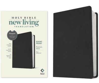 NLT Premium Value Bible, Giant Print, Filament-Enabled--soft leather-look, black