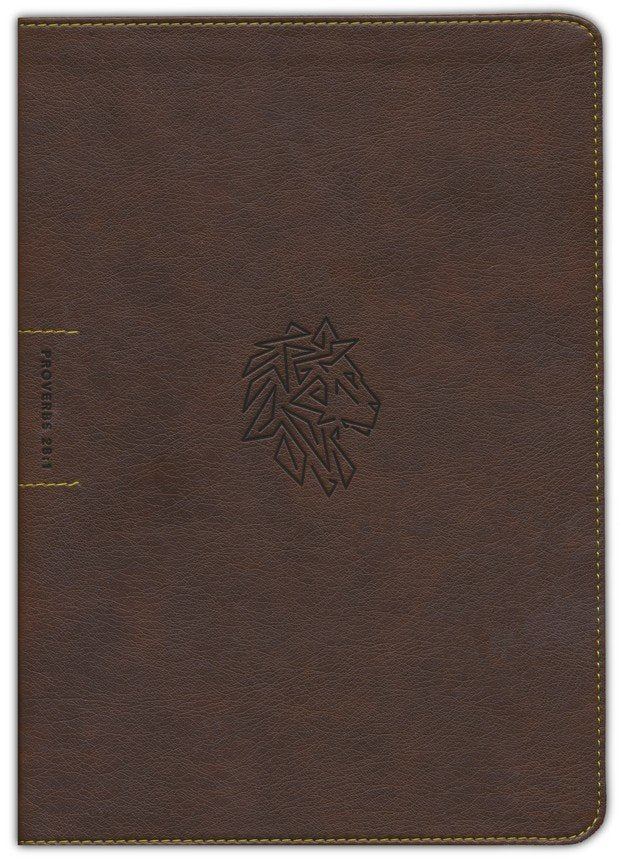 NLT Courage For Life Study Bible for Men, Filament-Enabled Edition--soft leather-look, rustic brown lion