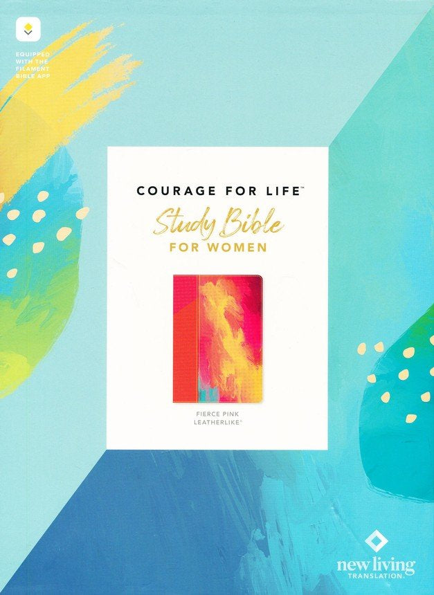 NLT Courage For Life Study Bible for Women, Filament-Enabled Edition--soft leather-look, fierce pink