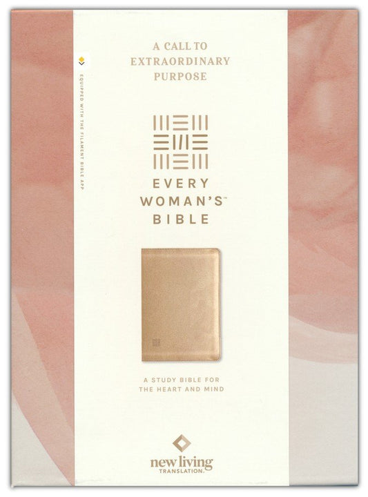 NLT Every Woman's Bible, Filament-Enabled Edition (LeatherLike, Soft Gold)