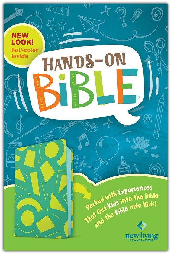 NLT Hands-On Bible, Third Edition, Soft imitation leather, Green Lines and Shapes