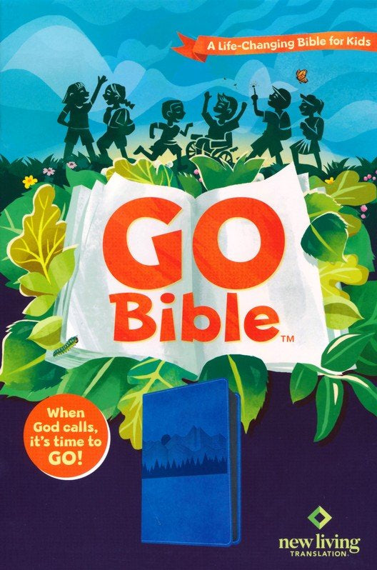 NLT Go Bible-A Life-Changing Bible for Kids, Soft Leather-like, Blue Mountains