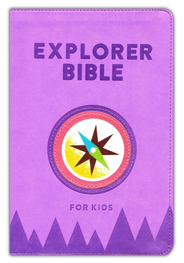 CSB Explorer Bible for Kids, Compass--LeatherTouch, lavender (indexed)