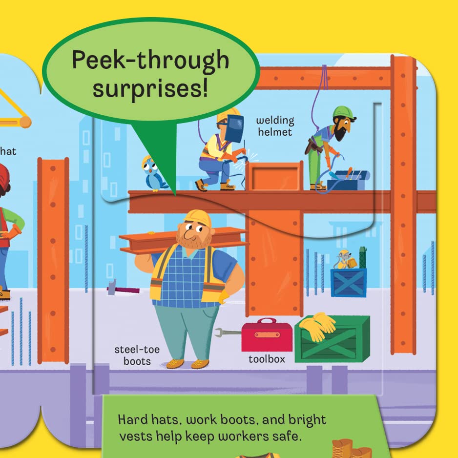 Peek-a-Flap Dig! - Construction Lift-a-Flap Board Book for Babies and Toddlers; Ages 2-7