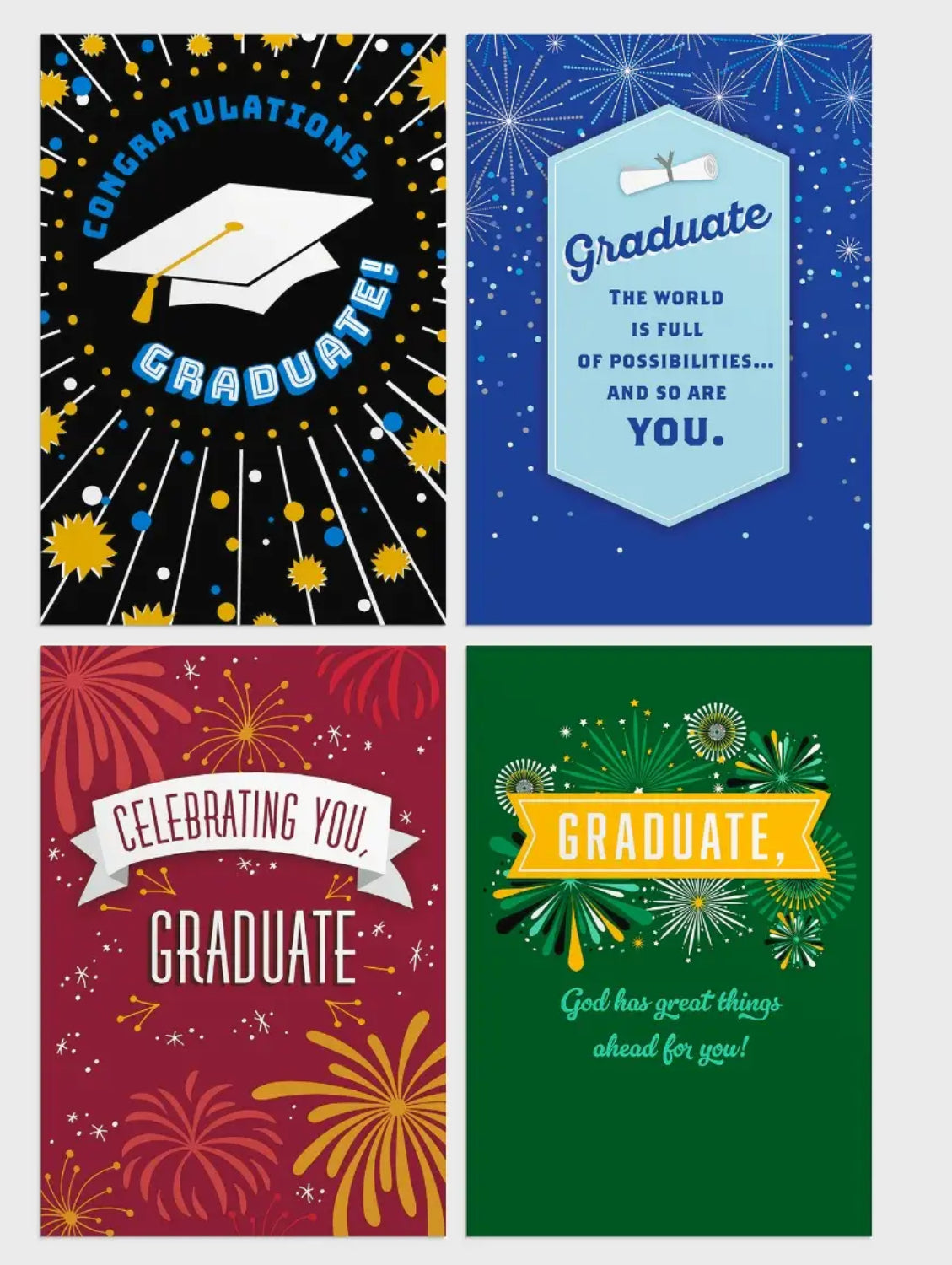 Graduation - Celebrations Inspired Assortment - 12 Boxed Cards and Envelopes
