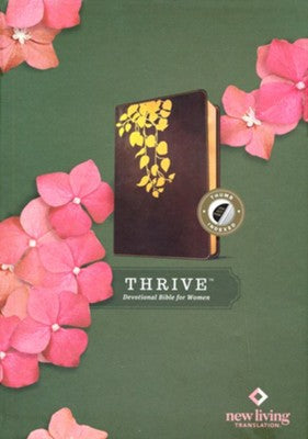 NLT THRIVE Devotional Bible for Women--soft leather-look, cascade deep brown (indexed)