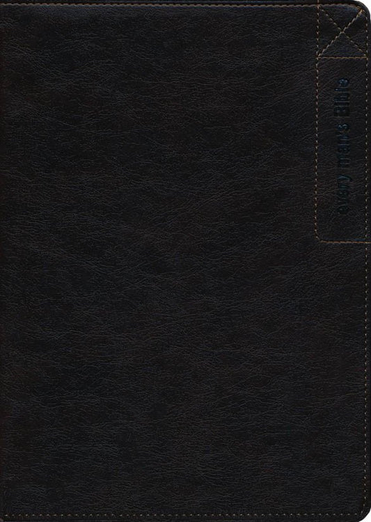 NLT Every Man's Large-Print Bible, Deluxe Explorer Edition--soft leather-look, rustic brown (indexed)