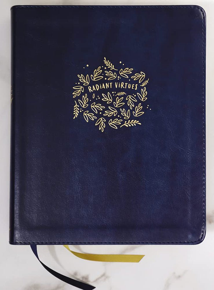 NIV Radiant Virtues Bible: A Beautiful Word Collection, Comfort Print--soft leather-look, navy