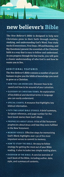 NLT New Believer's Bible: First Steps for New Christians, hardcover
