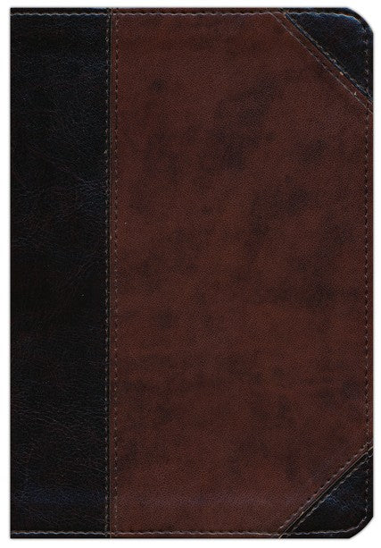 ESV Large Print Compact Bible (TruTone, Brown/Walnut, Portfolio Design), Leather, imitation