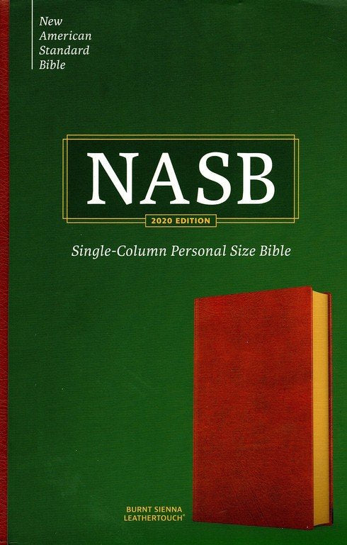 NASB Single-Column Personal Size Bible, Burnt Sienna LeatherTouch