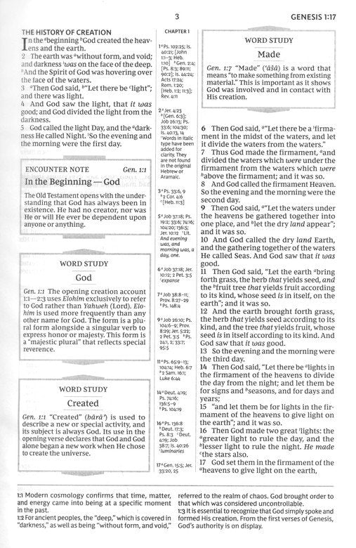 NKJV Encountering God Study Bible, Comfort Print--genuine leather, black (indexed)