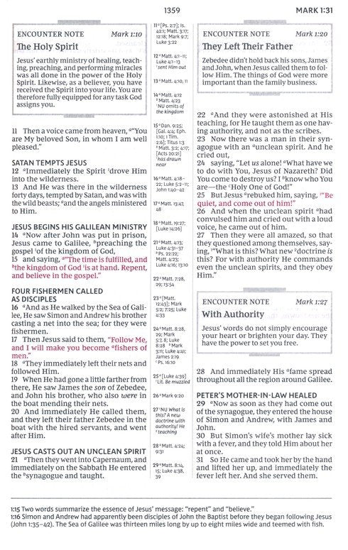 NKJV Encountering God Study Bible, Comfort Print--genuine leather, black (indexed)