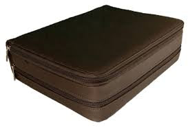 BIBLE COVER ORGANIZER, LARGE BROWN LEATHERTOUCH