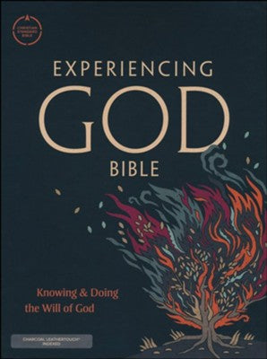 CSB Experiencing God Bible--LeatherTouch, charcoal (indexed)