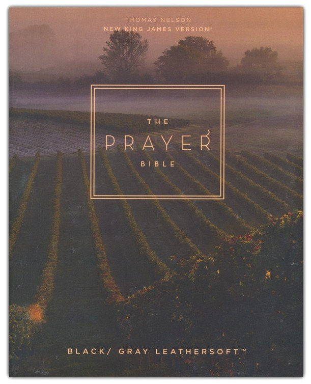 NKJV Prayer Bible, Comfort Print--soft leather-look, black/gray