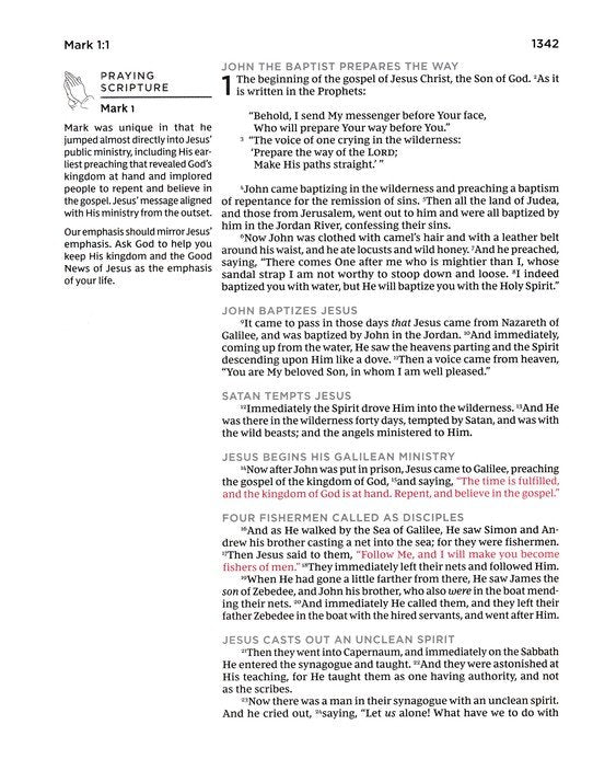 NKJV Prayer Bible, Comfort Print--soft leather-look, black/gray