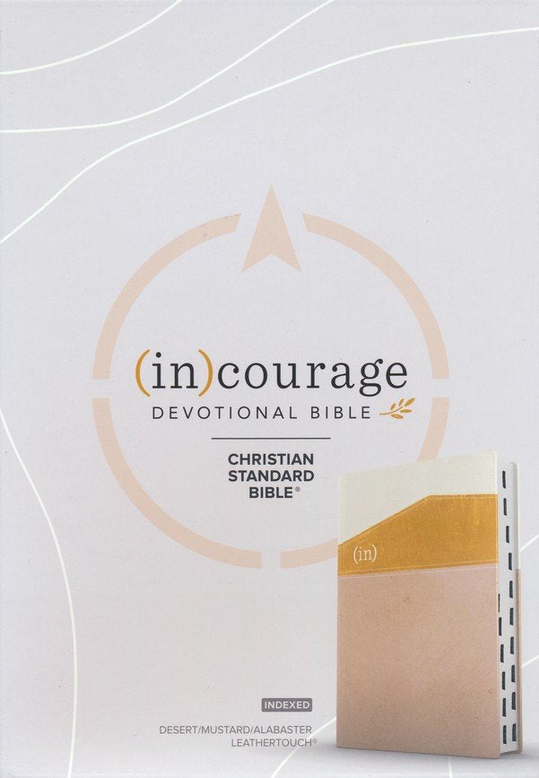 CSB (in)courage Devotional Bible--soft leather-look, desert/mustard/alabaster (indexed)
