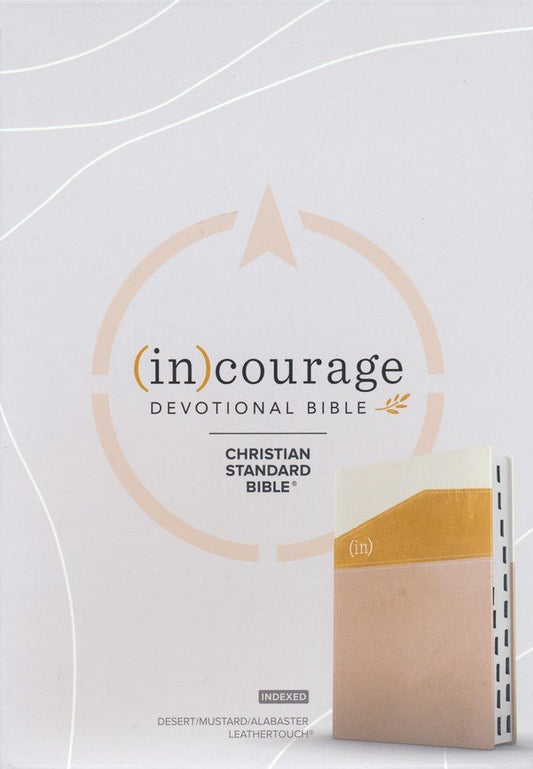 CSB (in)courage Devotional Bible--soft leather-look, desert/mustard/alabaster (indexed)