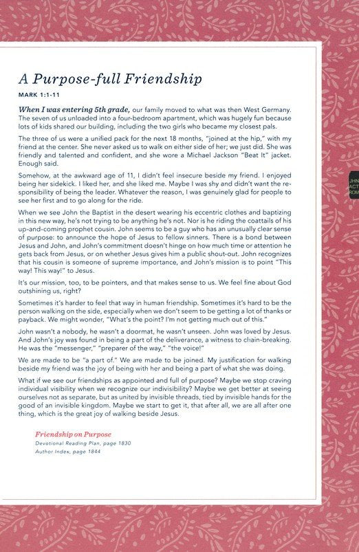 CSB (in)courage Devotional Bible--soft leather-look, bordeaux (indexed)