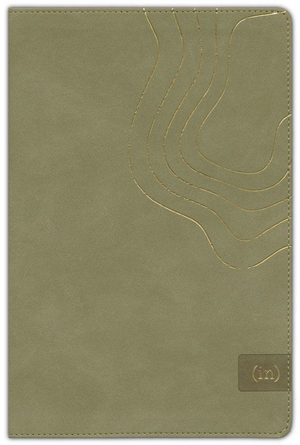 CSB (in)courage Devotional Bible--soft leather-look, sage (indexed)