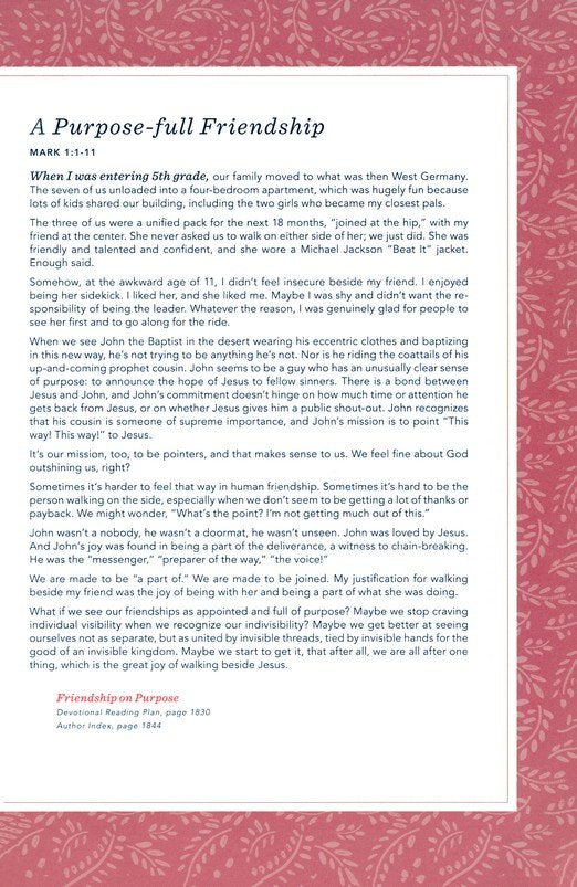 CSB (in)courage Devotional Bible--soft leather-look, sage (indexed)