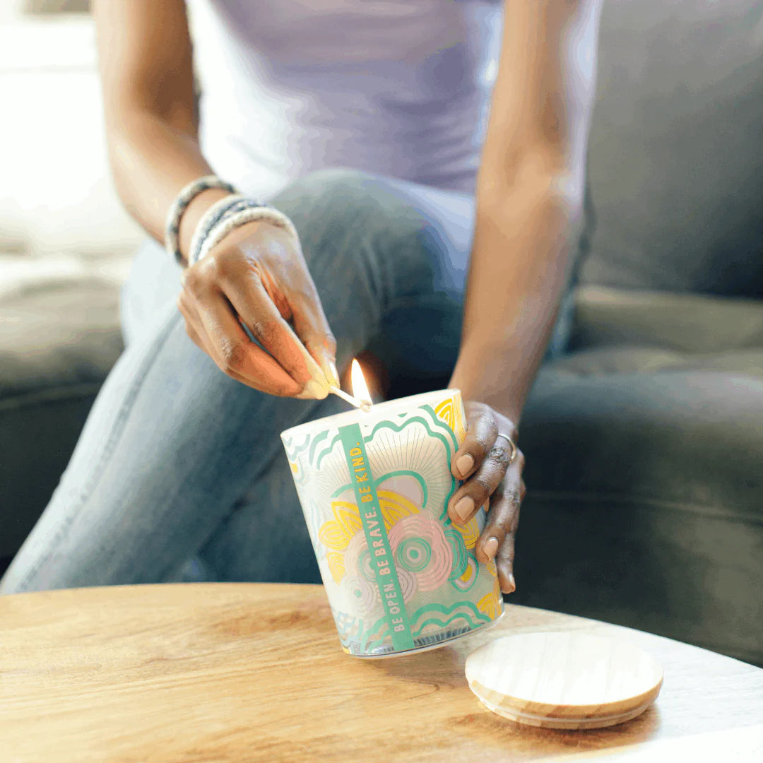 Abstract Botanical candle