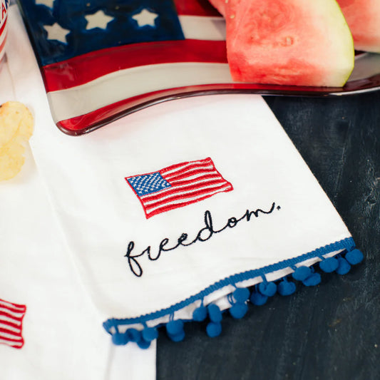 FREEDOM AND HOME PATRIOTIC TEA TOWELS