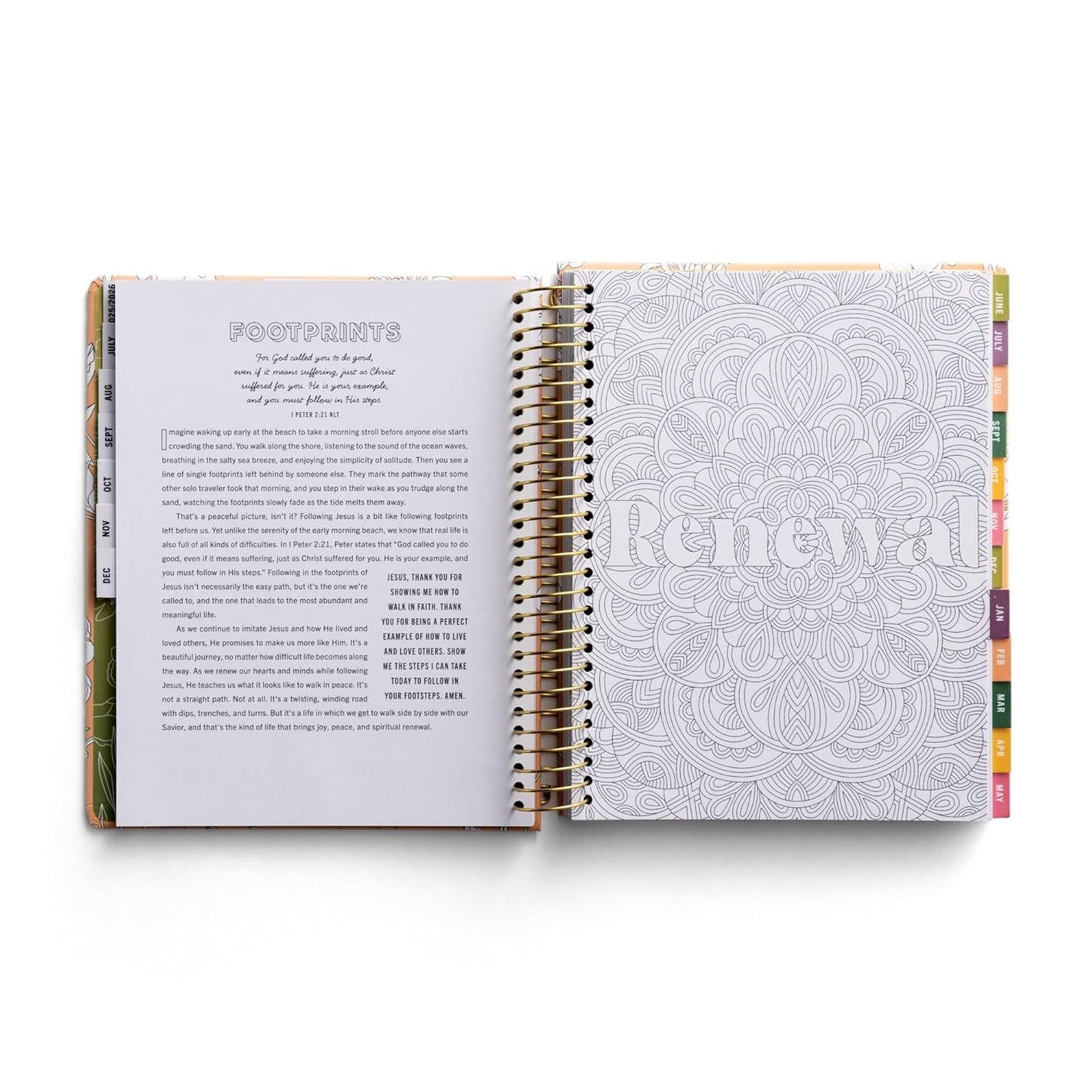 He Refreshes My Soul - 2025-2026 18-Month Devotional Coloring Planner Keep it Sweet - 2025-2026 18-Month Devotional Planner (July 2025 - December 2026)