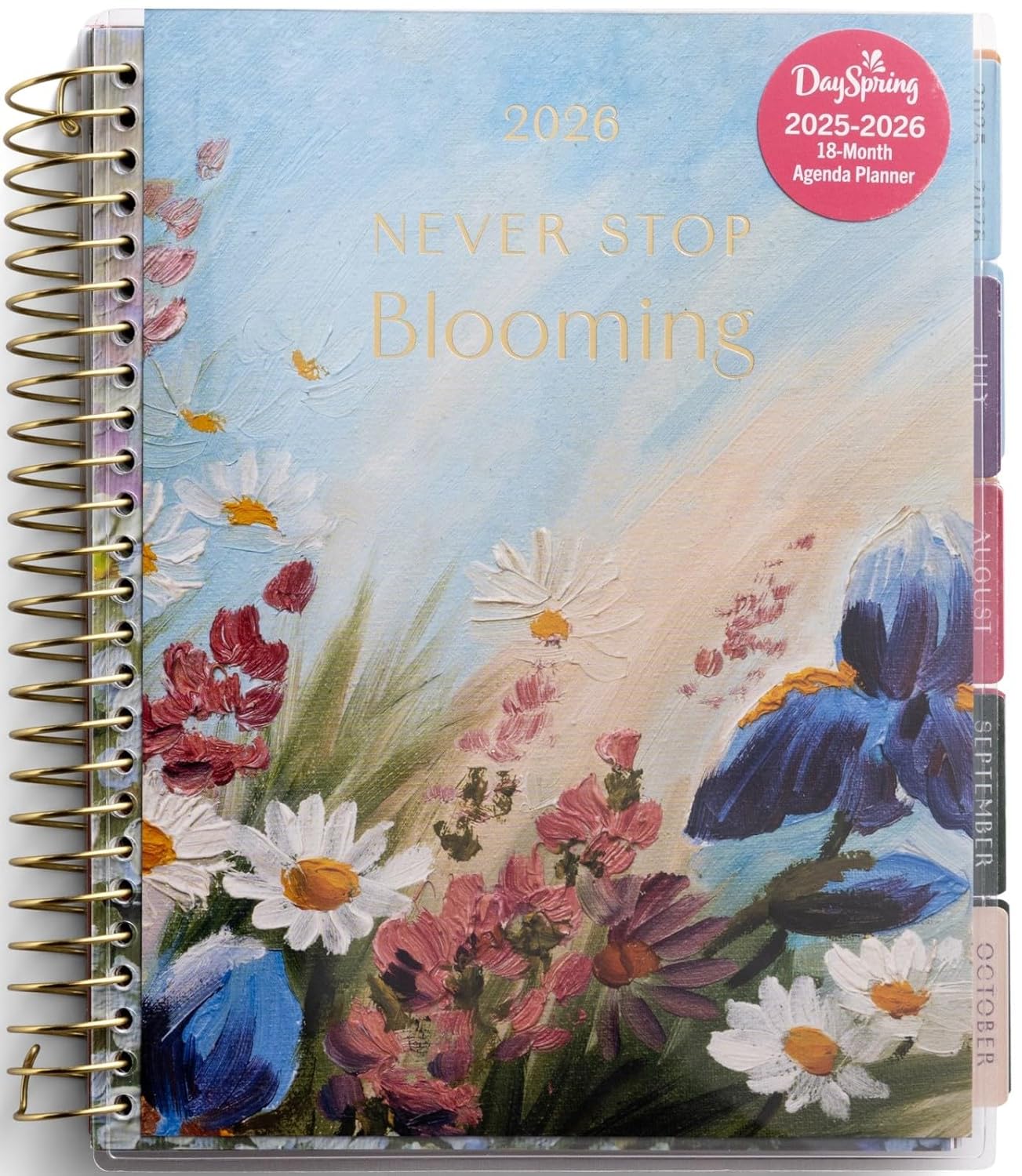 Never Stop Blooming - 2025-2026 18-Month Agenda Planner (July 2025 - December 2026)
