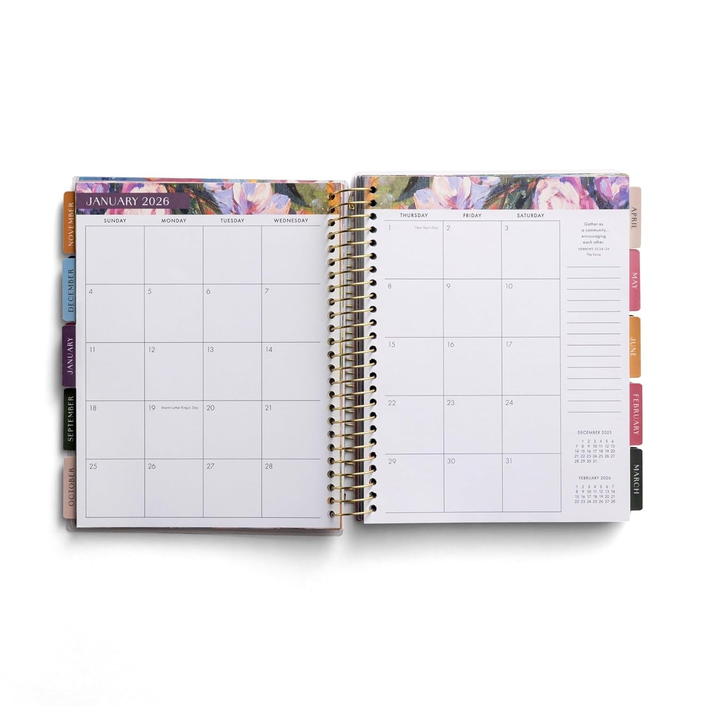 Never Stop Blooming - 2025-2026 18-Month Agenda Planner (July 2025 - December 2026)