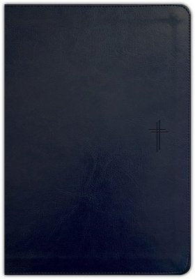NLT Compact Giant Print Bible, Filament Enabled Edition (Red Letter, LeatherLike, Navy Blue Cross, Indexed)