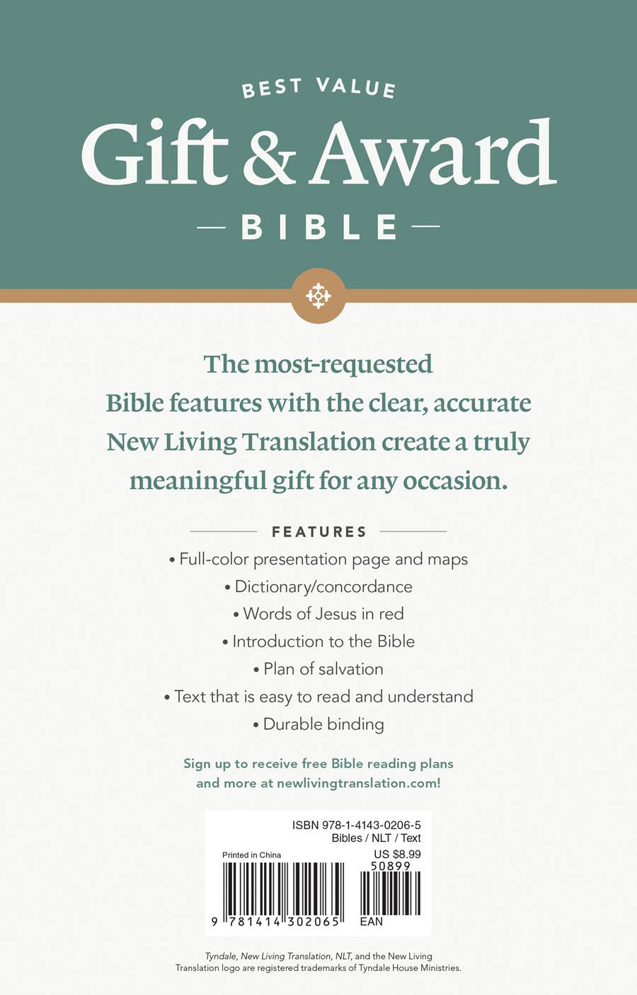 Gift and Award Bible NLT