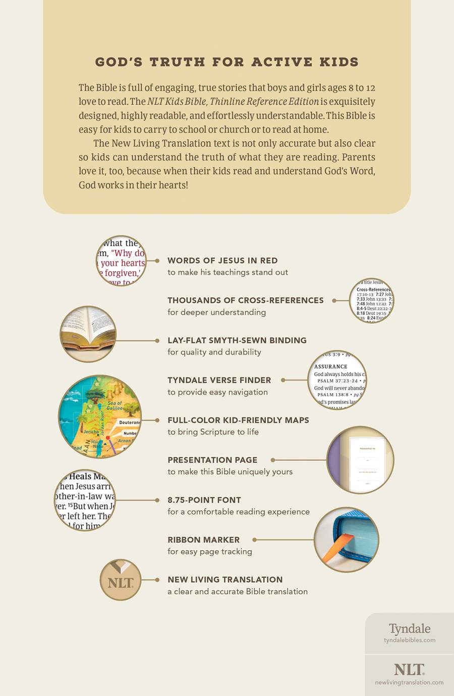 NLT Kids Bible, Thinline Reference Edition